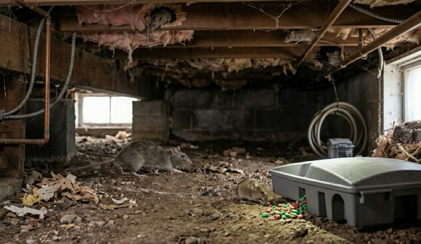 Signs of rats in crawl space