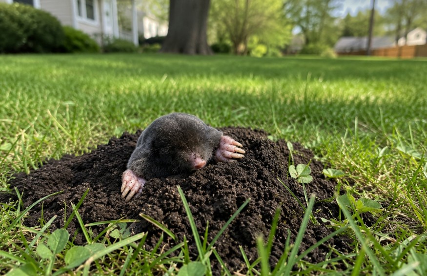 Mole infesting Albany, ny yard