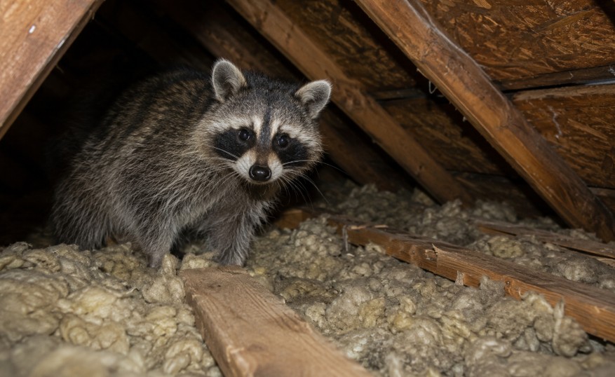 raccoon in Albany home attic